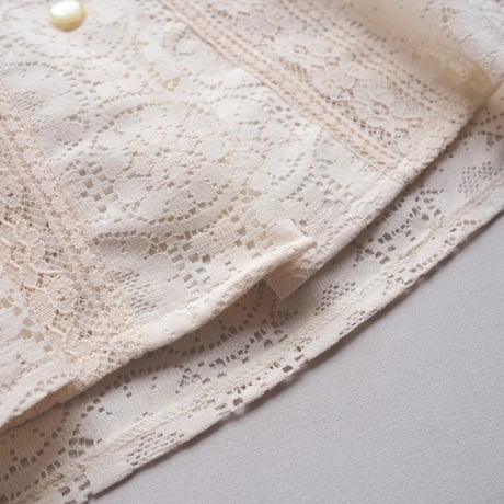 70s "Tumbleweeds" ruffle lace blouse