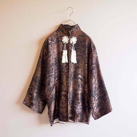 70s chinese brocade tassel jacket