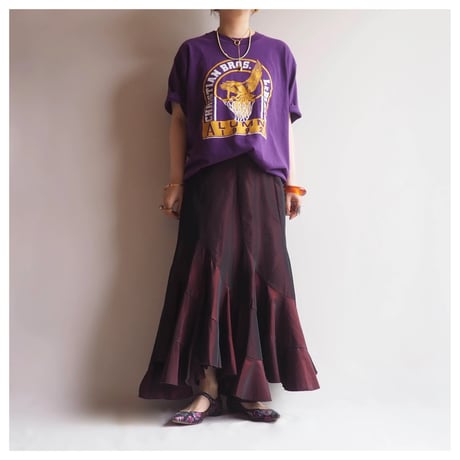 "Gianna Persiga" satin marmade skirt