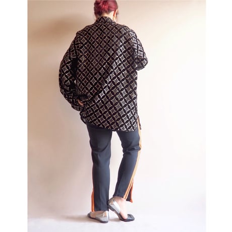 80s "Adidas" black × orange track pants