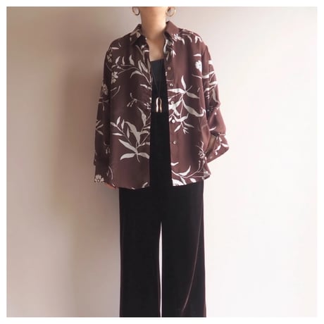 "Coldwater Creek" floral oversized sheer blouse