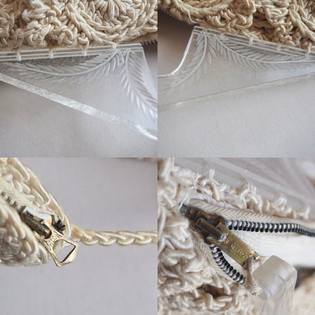 30〜40s lucite crochet woven bag  (IV)