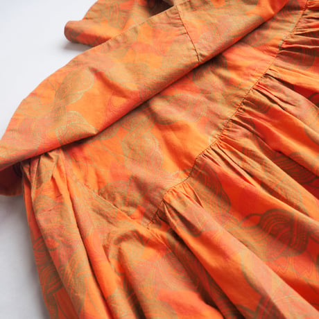 vintage big collar african batik tunic dress & skirt