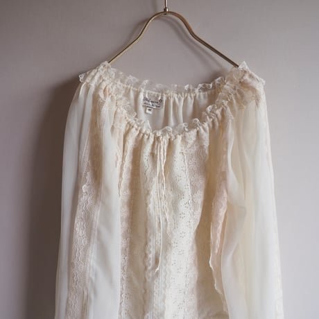 "Philamena" sheer lace blouse