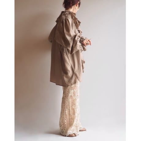 "Diana MARCO" oversized ruffle silk blouse