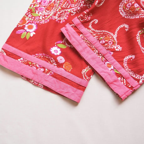 vintage rayon floral paisley kaftan dress