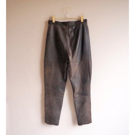 made in Finland leather tapered pants