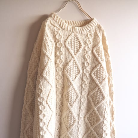 vintage oversized aran knit sweater