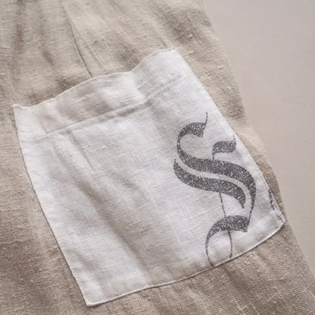 "SIEBENSTEIN" linen design wrap maxi skirt