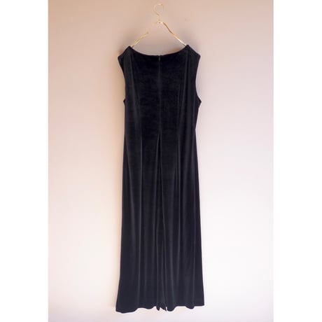 "R&M Richards" velours sleeveless maxi dress