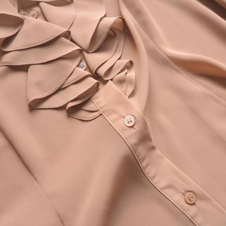 "FORENZA" ruffle sheer blouse