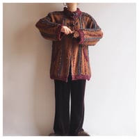 "CURIO" multi yarn design knit jacket