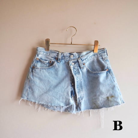 90s made in USA Levi's 501 remake wrap skirt