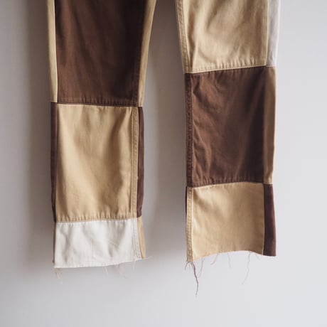 vintage patchwork cutoff pants