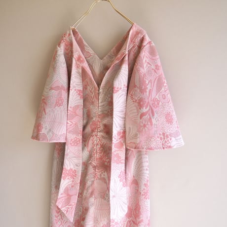 70s floral metallic knit maxi dress
