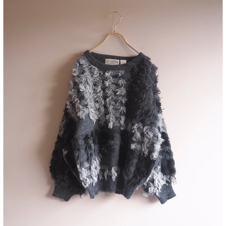 "Jon Lawrence" fuzzy design sweater