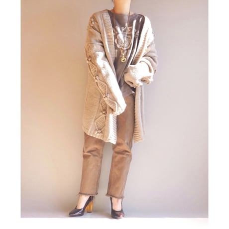 vintage popcorn oversized cardigan