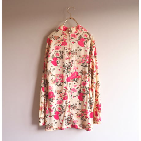 70s floral blouse & flare pants set