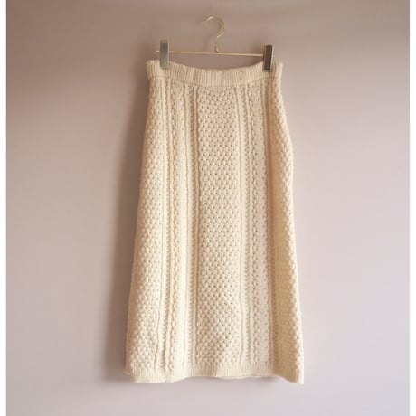 "Lisheen knitwear" cable midi skirt
