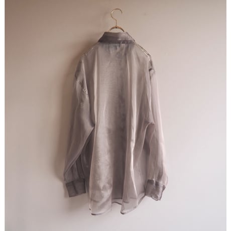 "LIMITED" oversized sheer blouse (GY)