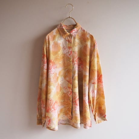 vintage oversized floral blouse