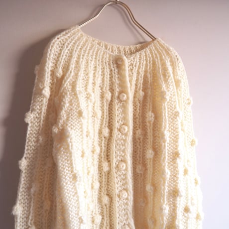 "Ann Katrine" acrylic popcorn cardigan