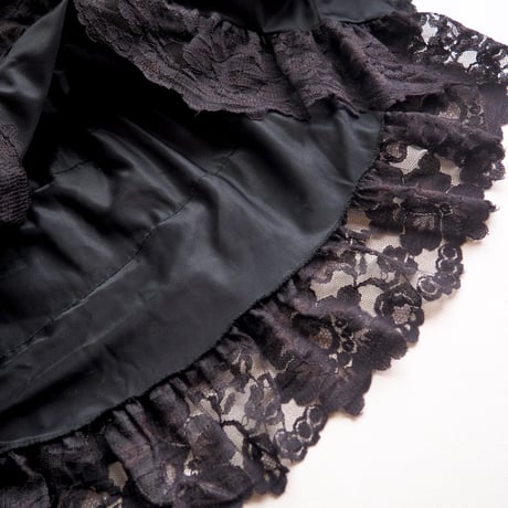 60s〜 "Jeri Morton" lingerie lace ruffle dress
