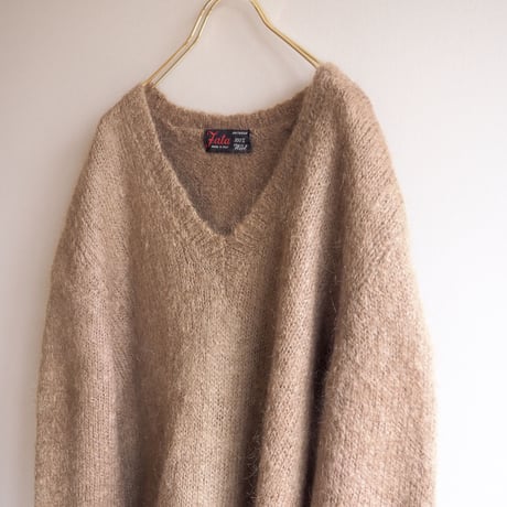 60〜70s made in Italy wool fuzzy sweater