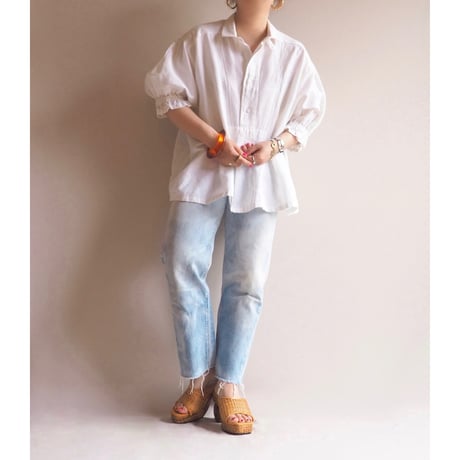 vintage embroidered cotton folk blouse