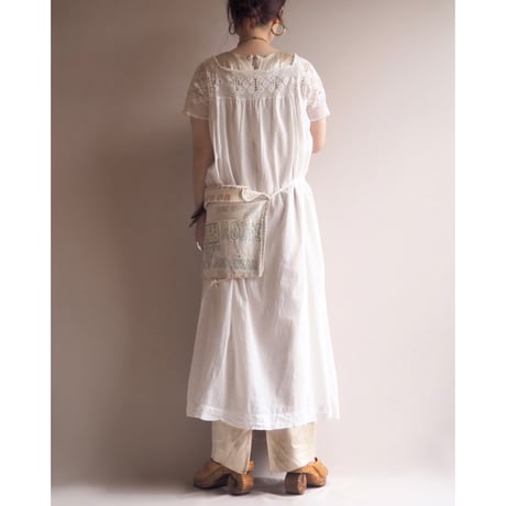 vintage crochet cotton midi dress