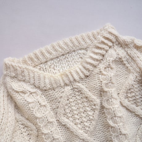 vintage oversized aran knit sweater