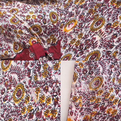 70s pakistan cotton floral maxi dress