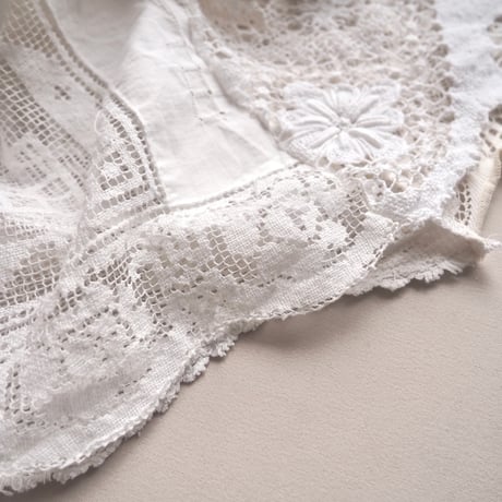 original remake lace patchwork maxi skirt 【A】