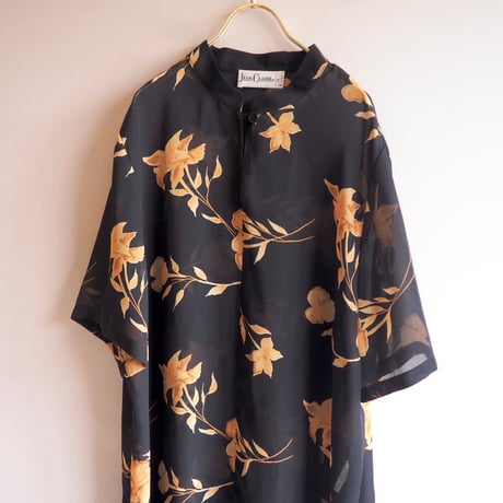 "Jean Claire" sheer floral blouse
