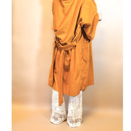 60s orange pile robe