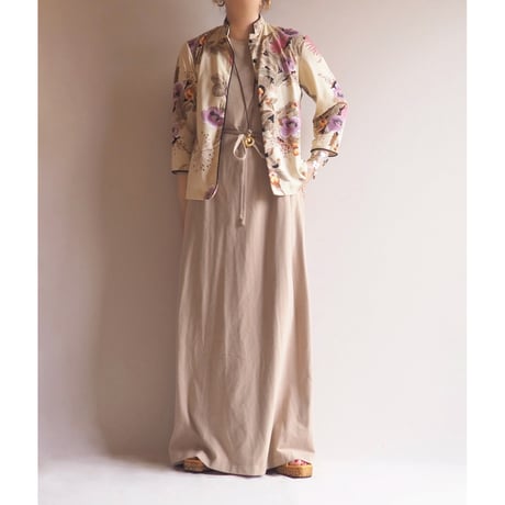 70s "Teddi of California" floral piping cardigan