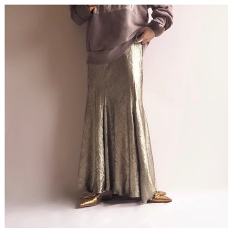 "Scarlet Roos" gold mermaid maxi skirt