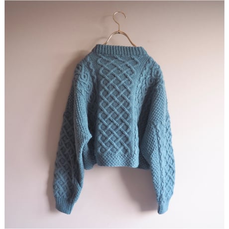 vintage cropped cable sweater