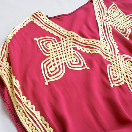 vintage embroidered kaftan maxi dress