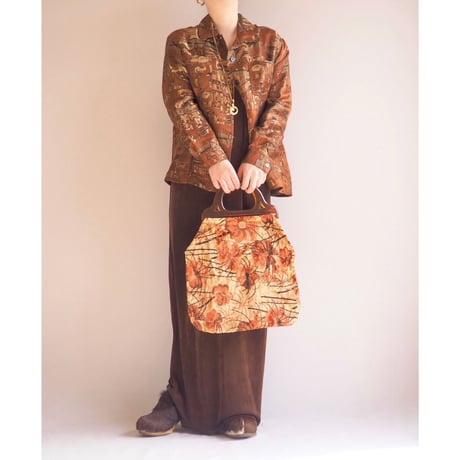 "chico's" copper brocade jacket
