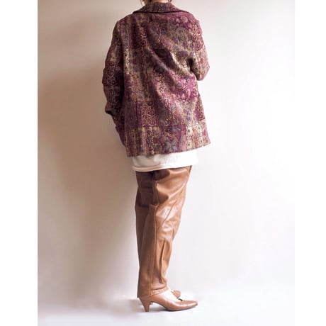 "Studio Works" floral tapestry jacket