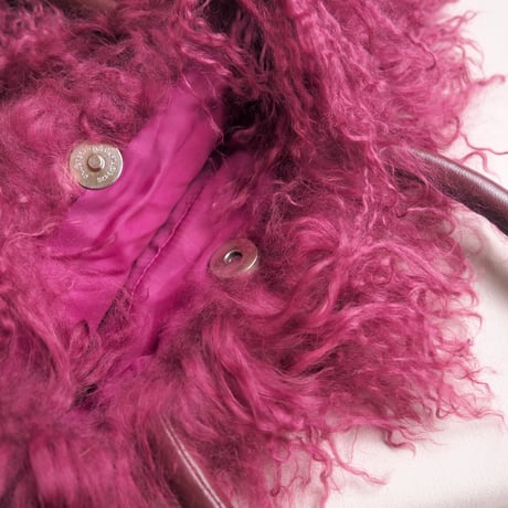 vintage lamb fur bag