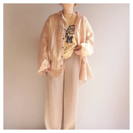 "Chico's design" oversized sheer blouse (BE)