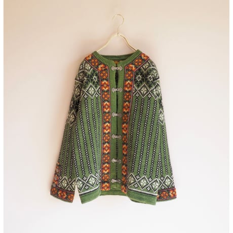 "Nordstrikk" khaki nordic cardigan