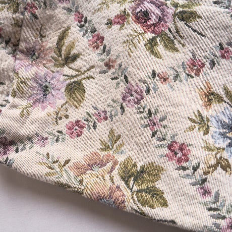 vintage wood handle tapestry bag