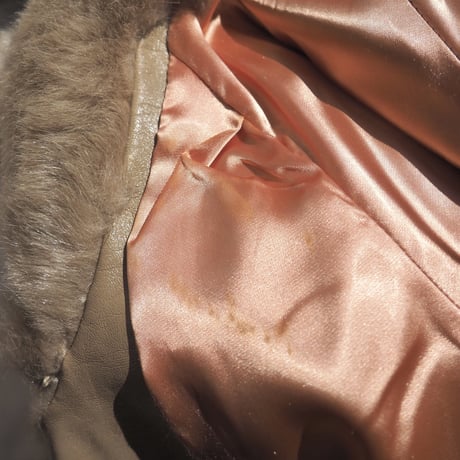 70s "Sears" beige faux fur coat