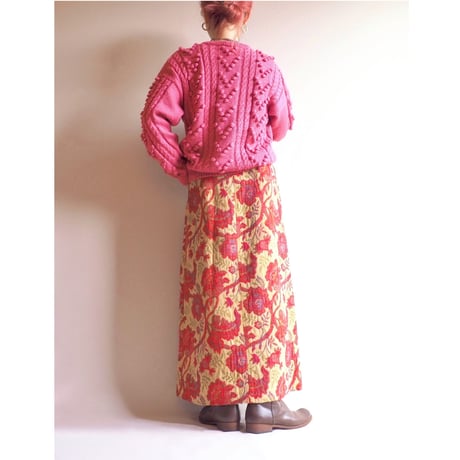 vintage pink popcorn sweater