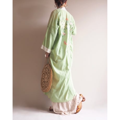 30〜40s floral embroidered robe