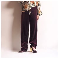 "CLIO" bordeaux velours easy pants