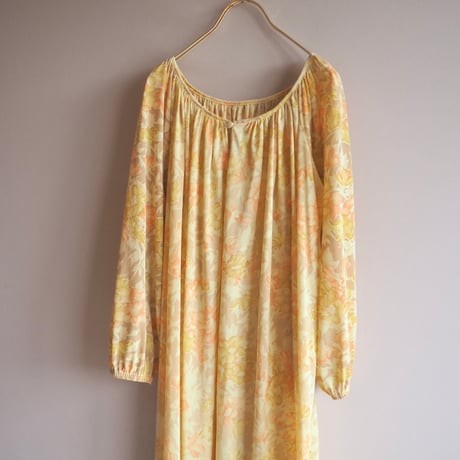 70s〜 floral house maxi dress